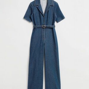 & Other Stories Blue Denim 70’s Jumpsuit